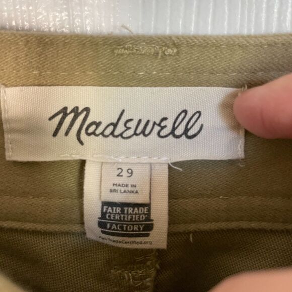 Madewell Moleskin Pleated Balloon Pants in ash green khaki tan - Picture 8 of 16
